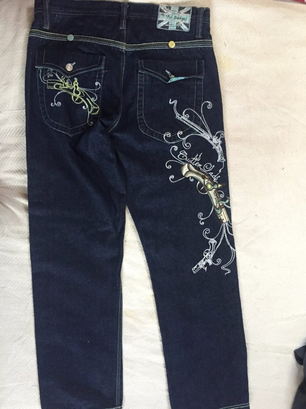 Mens Embroidered Jeans Artful Dodger